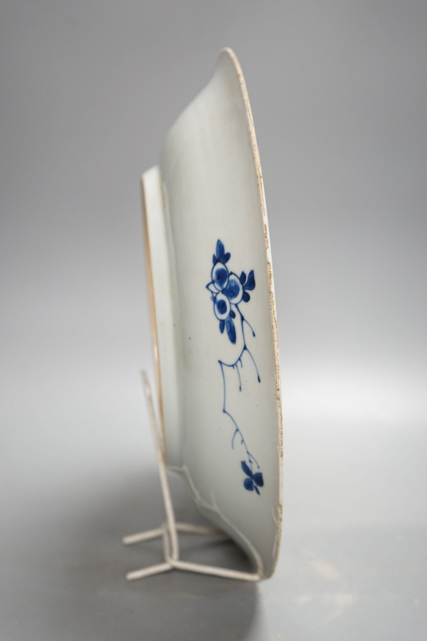 A Chinese blue and white ‘lotus’ dish, Kangxi period, 35cm